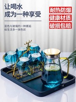 Japan MUJIE Creative Light Luxury Diamond Cold kettle Transparent Glass Kettle Resistant High Temperature and Explosion-proof Cool Kettle Cover