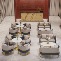 Negotiating table and chairs Combined light extravagant modern sales office Reception with a table of four chairs negotiating small round table casual suit furniture