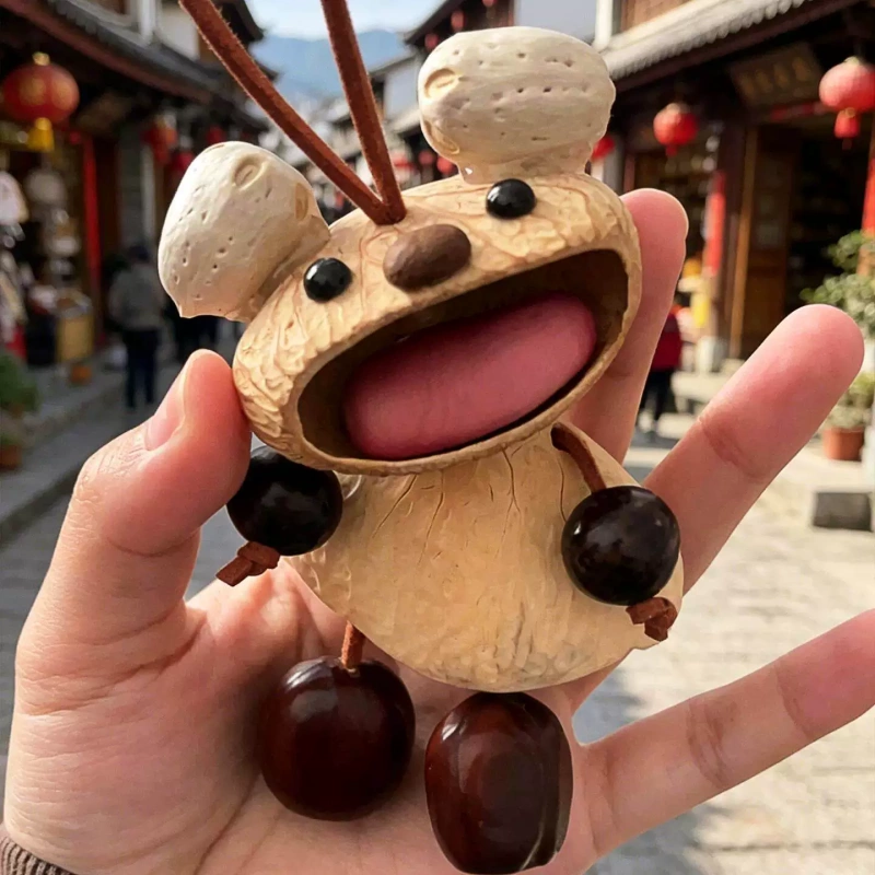 Acorn Wind Chime Pod Doll Handmade DIY Plant Healing Package Pendant Creative Gift Keychain Decoration Car Hanging Ornament