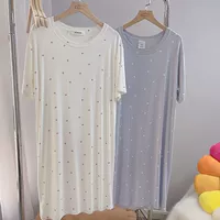 Японская хлопковая летняя пижама, юбка с круглым воротником, большой размер, оверсайз