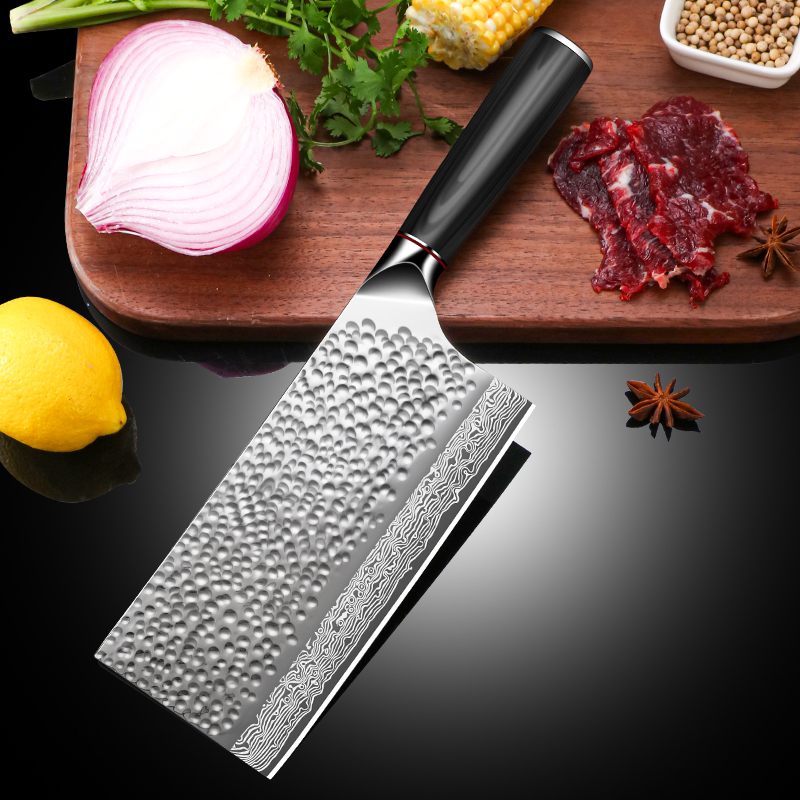 Damascus Steel Knife Slicing Kitchen Knife Home Handmade Forge Master Kitchen Knife Special Super Quick Sharp Kitchen Knife