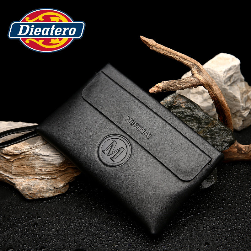 Boomer Hand Bag Men Genuine Leather Men's Bag Handbags Business Hand Letter Enveloping Casual Bull Leather Bag Men's Bracelet Bag