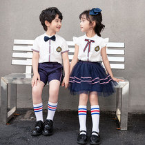 Kindergarten garden clothes Summer clothes British college style primary school students graduation photo class clothes suit performance clothing Childrens school uniforms