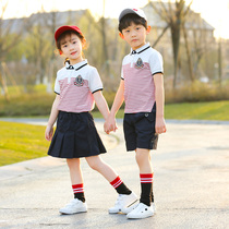 Kindergarten garden clothes Summer suit Short-sleeved childrens summer clothes class clothes College style sports games clothing Primary school school uniforms