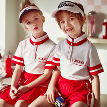Kindergarten garden suit Summer suit British college style performance suit Childrens summer shipping action class suit Primary school school uniform