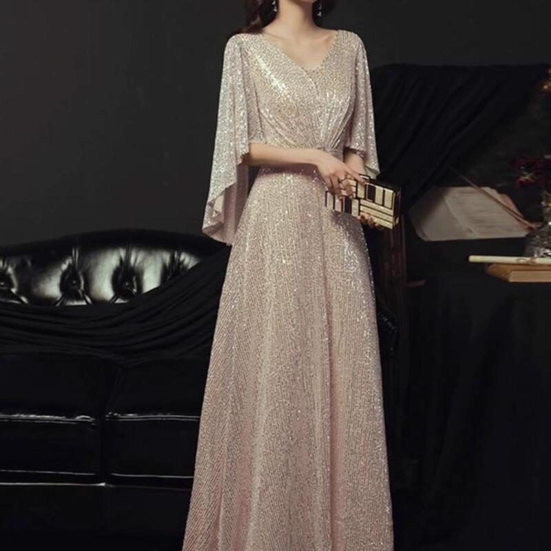 Banquet Evening Dress for Women, High-End Autumn Style Long Dress, New Sequin Performance Dress for Annual Meeting, Host, Conductor Competition Banquet Evening Dress for Women, High-End Autumn Style Long Dress, New Sequin Performance Dress for Annual Meeting, Host, Conductor Competition