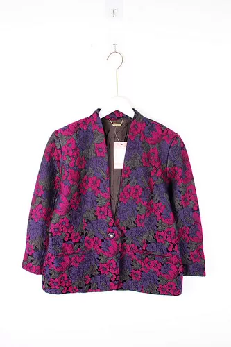 Винтажный ретро весенне-летний стиль, новый стиль, твидовый шерстяной пиджак с матовой отделкой и золотом K59