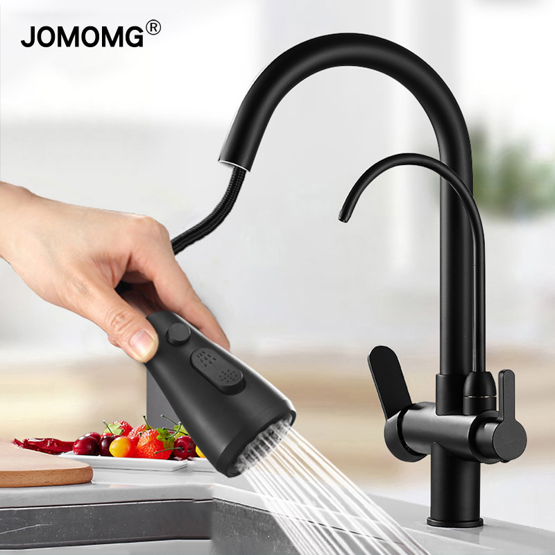 Kitchen pull-out faucet hot and cold household pure water purifier machine direct drinking dish sink sink multi-function