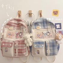 Primary school girls female jk school bags double shoulder junior high school girls 3-6 1st grade ultra light 2021 new
