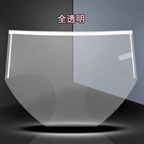 Full transparent walking light underwear Sexy full transparent lace underpants female ice wire ultra-thin No marks mid-waist Large size No stall net