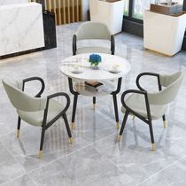 Net Red Negotiation Table And Chairs Combination Light Extravagant One Table Three Chairs Sales Office Beauty Salon Balcony Reception Small Tea Table Round Table And Chairs