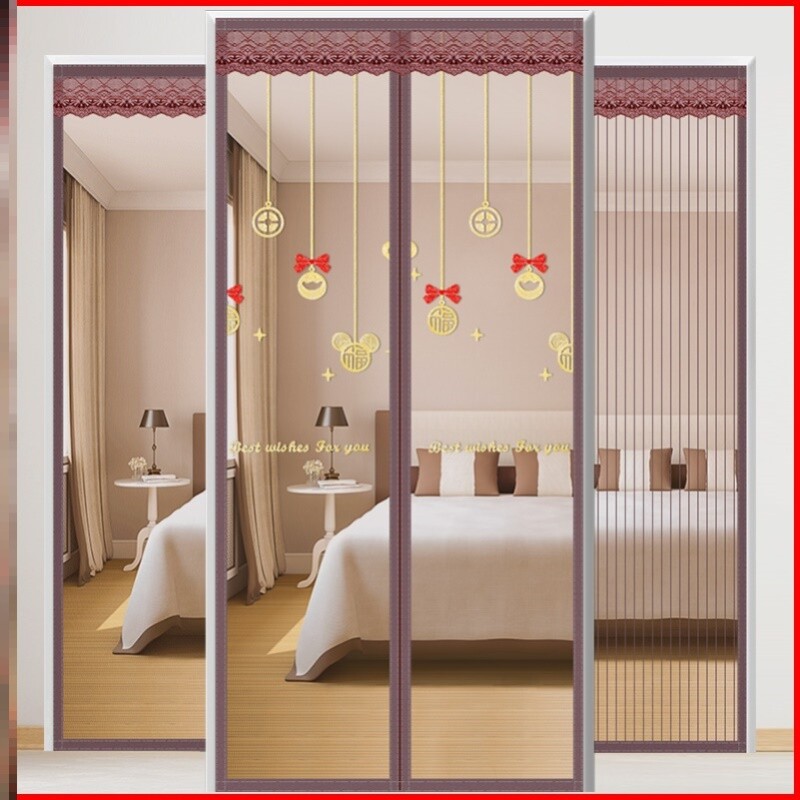 Bedroom Door Curtain All Season Universal Summer Mosquito-Proof Integrated Home New Magnetic Encryption Magic Sticker Self-glued anti-fly