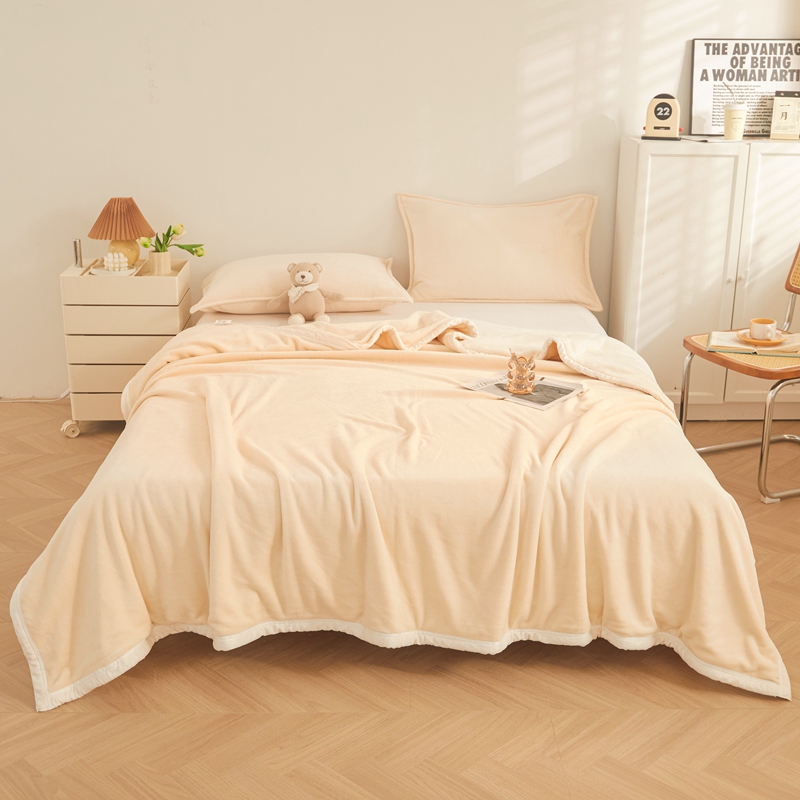 Thickened Coral Milk Velvet Blanket for Nap, Office, Airplane, Air Conditioning Cover Blanket, Flannel Sofa Small Quilt for Bed Use