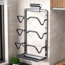 Manufacturer supplies pot lid rack wall-mounted punch-free kitchen storage rack new multi-functional placer chopping board storage