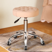 High-end beauty salon chair barbershop special lifting and rotating big work stool with roller pulley does not card hair massage salon