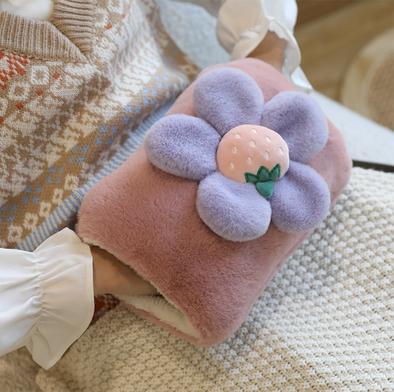 National standard rechargeable hot water bag plush cute explosion-proof cartoon baby warmer hand warmer treasure female stomach filled with water