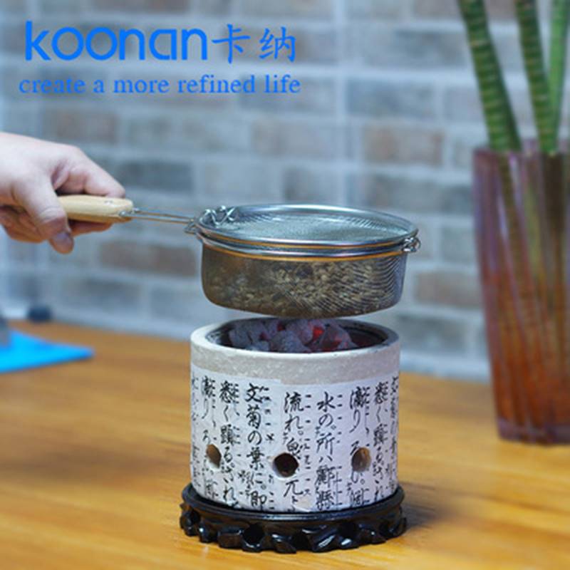 Kankoonan stainless steel coffee bean baking machine hand mesh drying bean machine home nut baking mesh fried screen strainer-Taobao