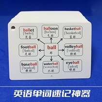 Junior High School English Word Cards English Memory Card English Memory Card Thinking Guide Speed Debit Card Portable Handcard Fast Remember Word God