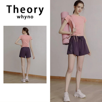 theroy whyno瑜伽服套装女夏季跑步短袖速干T恤普拉提运动健身服