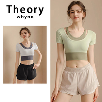 THEORY WHYNO高颜值瑜伽服女春夏季宽松运动罩衫健身长袖上衣套装