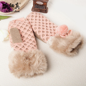 韩版保暖加绒针织手套