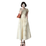 Летний приталенный корсет, длинная юбка, французский стиль, короткий рукав, подходит для подростков