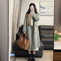 [Matcha Green] [Хепберн Ветер/Популярность/Осенний и Зимний Уровень/Маленький Человек/Костюм/Супер Красивый/Корейский Зима/Корейская зима/ягненка]