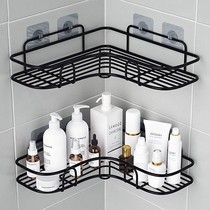 Punch-free bathroom toilet rack kitchen corner toilet wall wall hanging triangle cosmetics storage shelf