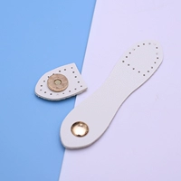 Кожаная пряжка магнитная всасывающий рис белый (11 см)