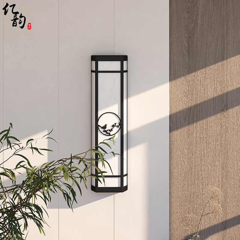 Outdoor wall lamp New Chinese cloud stone gate lighting community garden garden garden outdoor waterproof outdoor wall lamp