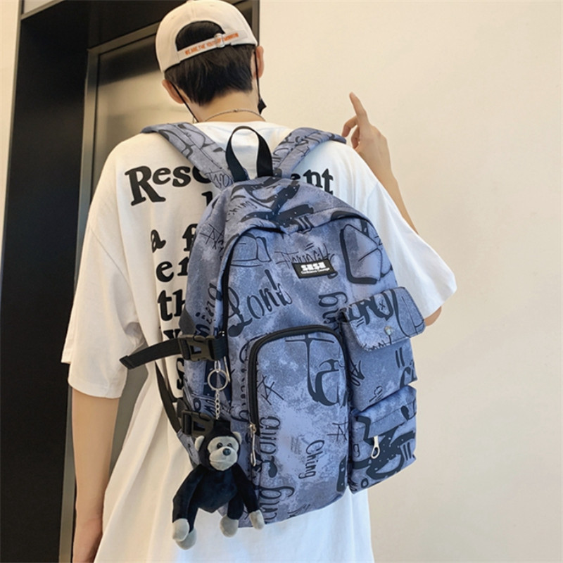 Champion School Bag Female Summer College Students High School Students Junior High School Students' Shoulders Bag Men's Double Shoulder Bag Tide Cool Original Juku capacity