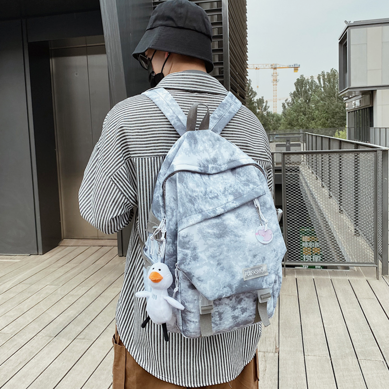 Champion School Bag Han Edition Original Juku Ulzzang Junior High School Boy Camouflak Bag Woman Double Shoulder Bag Large Capacity Middle School Student