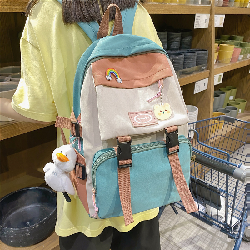 Champion schoolbag female 2022 new summer high school student junior high school student backpack primary school student large capacity campus backpack