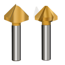 Couteau de chanfrein contenant du cobalt 90 degrés de chanfreinage en titane en titane en acier inoxydable déburant un trou de sinisage en acier inoxydable 45 degrés chanfrein chanfrein chanfrein