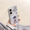 Pixel Kitten Card Holder Can Hold Polaroid Photos, Suitable for Apple 17/16 Pro Max Phone Case, 15/13 Soft Rubber, 11 Full Coverage, X/Xs Anti-Drop Airbag, Star-Chasing