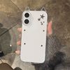 Casual Cat Ears and Stars Design for Holding Photos, Suitable for Apple 17/16Pro Phone Case iPhone 15 /14 Transparent 13/12 Simple 11 Soft Case