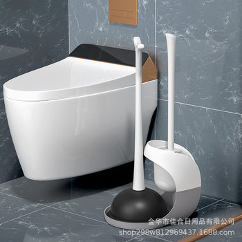 Toilet brush peel pipe dredge set no dead angle brush base combination toilet brush