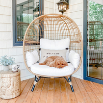 Balcony Small Table And Chairs Outdoor hanging basket Sofa Bed Sofa Bed Sofa Bed Floor Single Vine Chair Casual Patio Rattan choreography