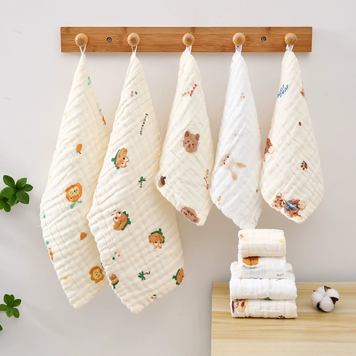 Детские марлевые мягкие хлопковые влажные салфетки для умывания, детский слюнявчик, прямоугольное банное полотенце, хорошо впитывает воду