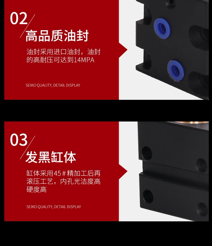 rong roc dong Xi lanh khuôn mỏng xi lanh thủy lực vuông xi lanh nhỏ SD20/25/32/40/50*10*30*60*70*100 máy bơm thủy lực