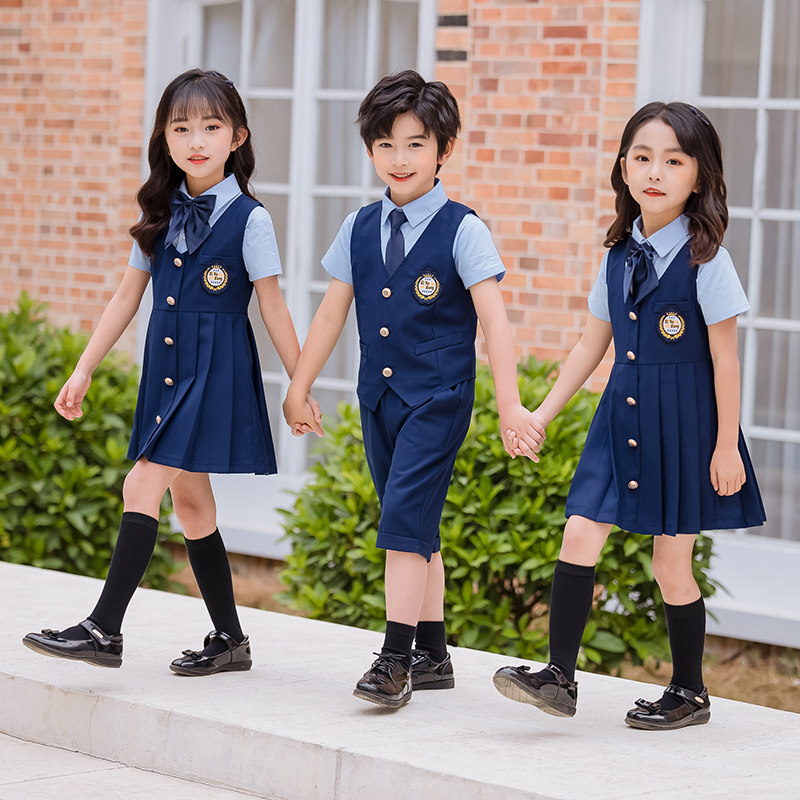 Kindergarten Garden clothes Summer clothes Yinglun College Wind children class suits Korean version Primary school uniforms Graduation photos
