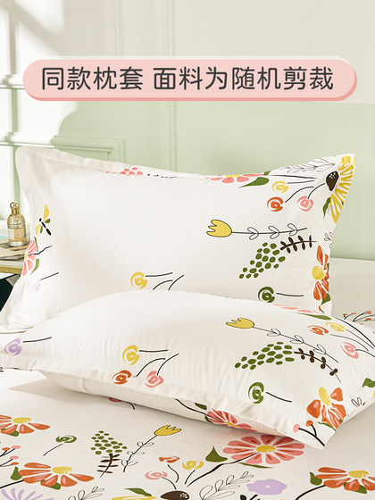 Pure Cotton Four-Piece Set 100% Cotton Bedding Dormitory Quilt Cover Trendy Style Bed Sheet Duvet Cover 4/3-Piece Set Home Textile for Women