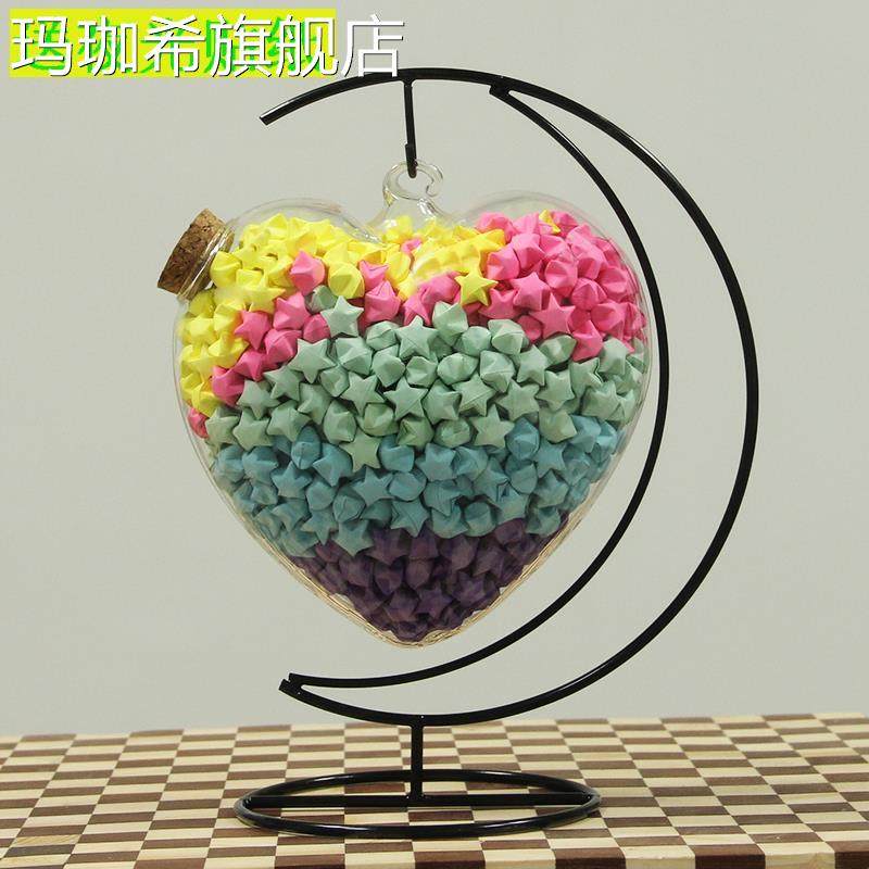 Stars Origami Glass Bottles Lucky Stars Luminous Finished Product Big Canned Wish Hearts Shaped Empty Bottles Delicate Diy Gifts-Taobao