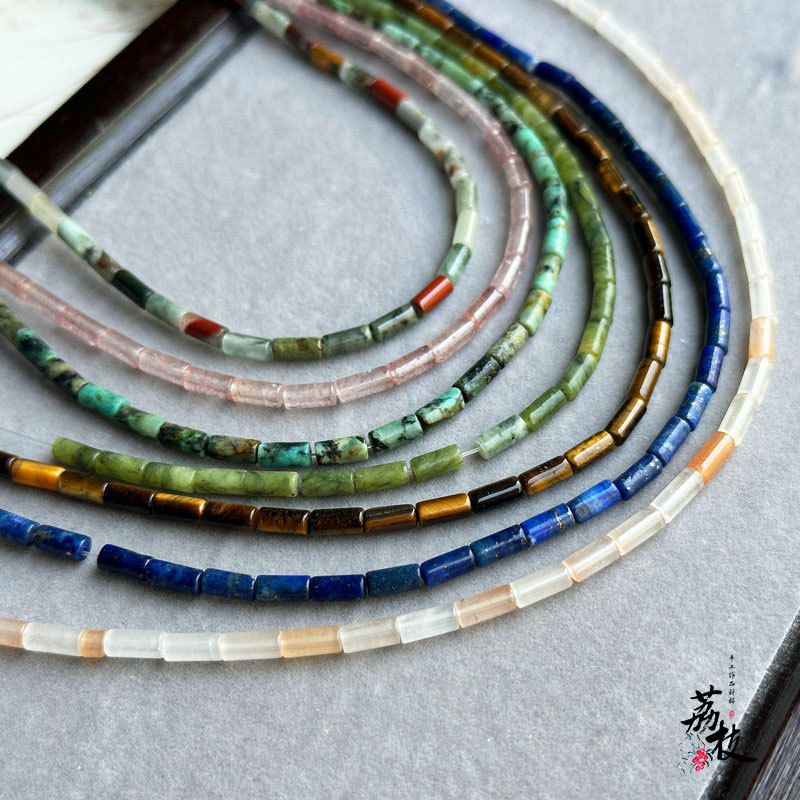 3*6mm Natural Agate Aventurine Tiger Eye Stone Lapis Lazuli Small Round Tube Cylindrical Loose Beads DIY Jewelry Materials 3*6mm Natural Agate Aventurine Tiger Eye Stone Lapis Lazuli Small Round Tube Cylindrical Loose Beads DIY Jewelry Materials