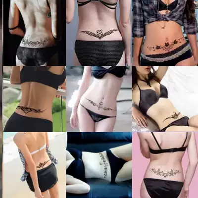 New waterproof tattoo stickers women lasting sexy caesarean section scar thigh private parts coquettish waist and abdomen totem