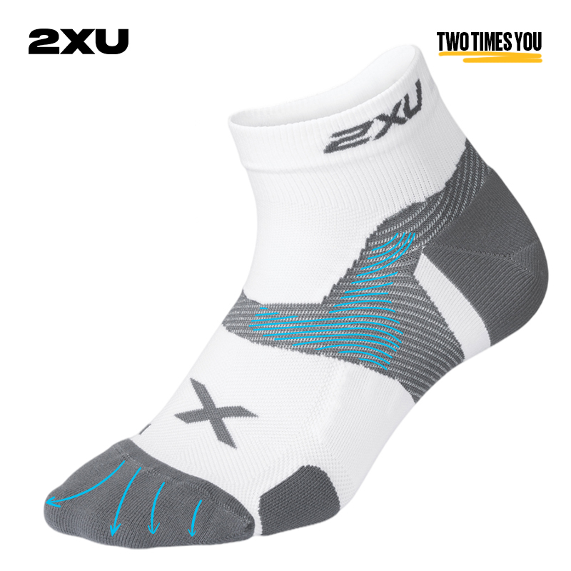 2Xu Vectr Series Low-Cut Socks for Running, Sports, Fitness, Sweat-Wicking, Outdoor Hiking, Quick-Drying Socks for Men and Women