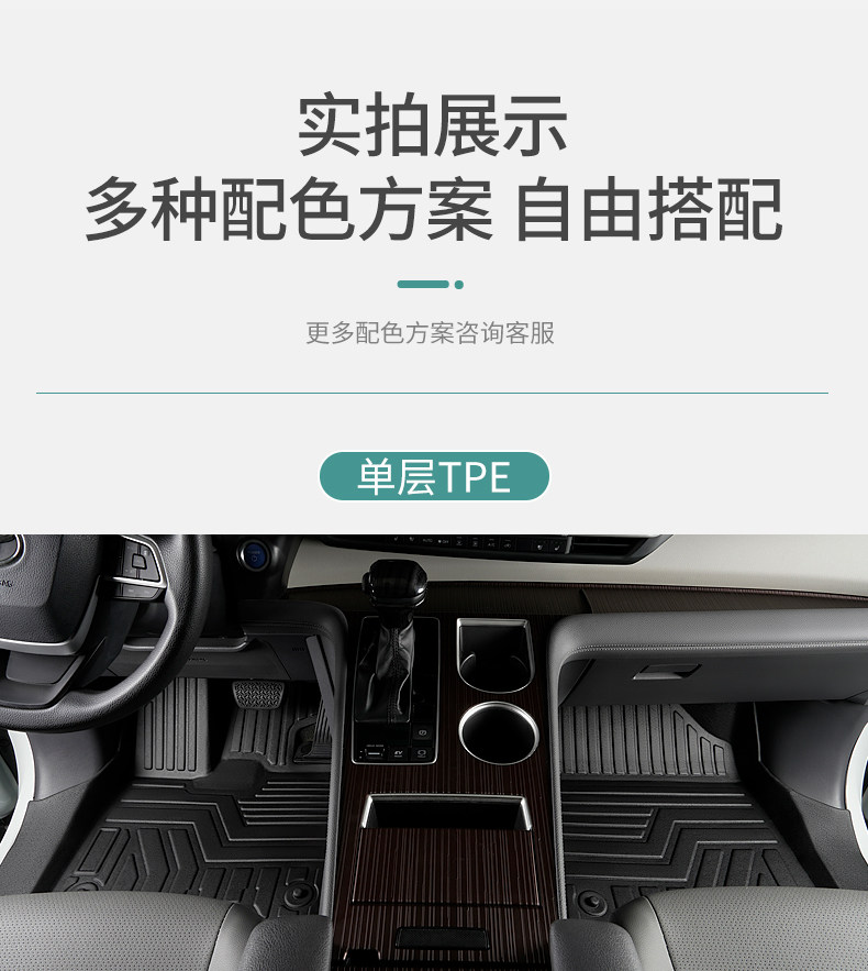 Special Toyota Grevia Fully Enclosed Modified Seven-Seater 22-26 Models with Threshold Waterproof Tpe Car Floor Mats