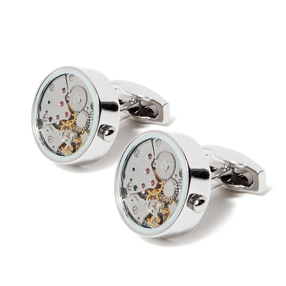 WILLIAMMILTON limited edition rotatable mechanical gear cufflinks men's French movement cuff nails custom gift