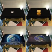 Personality Starry Sky Cosmos Students Dorm Room Computer Table Cloth Superior Anti Dust Decorative Tea Table Busins Nets Red