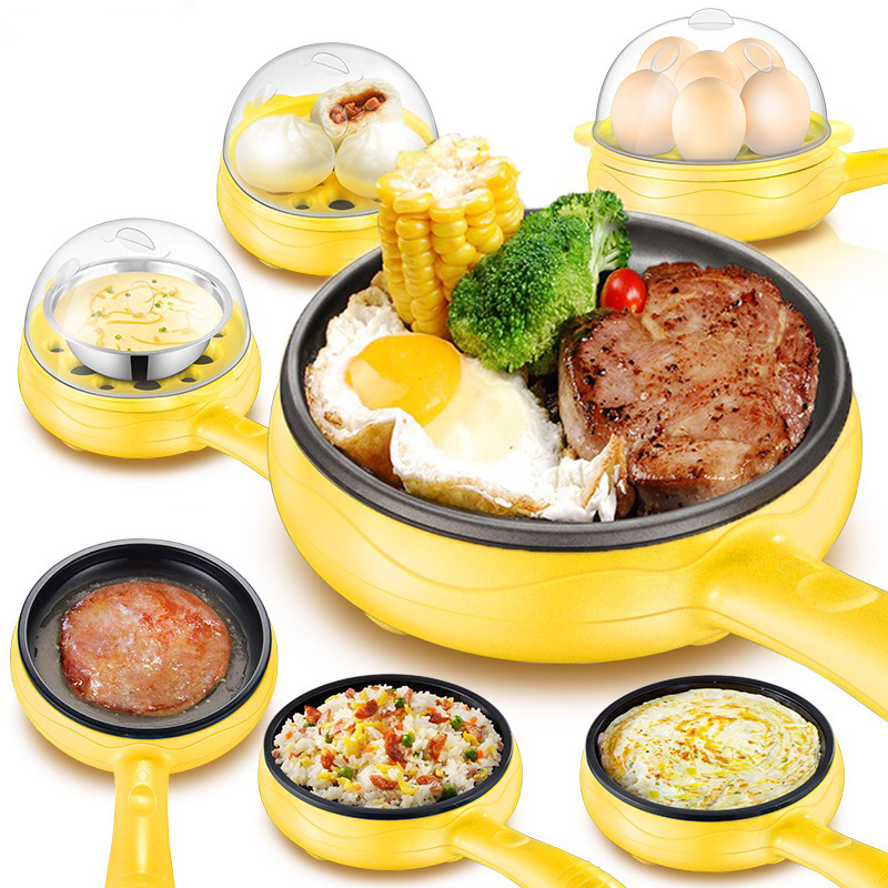 Automatic power-off steam-egg-cooker with no-stick pan-bottom pan omelets home breakfast machine